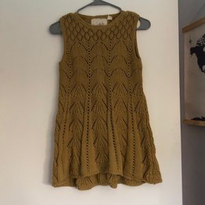 Anthropologie Sleeveless Mustard Sweater